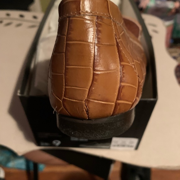 J Crew Croc Embossed lLeather Smoking Slipper NIB size 9 - Picture 4 of 5